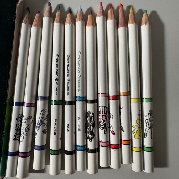 Vintage Pedigree 12 Pencils Art Crayons with Kellogg's Characters Non-Toxic43 - Picture 7 of 11